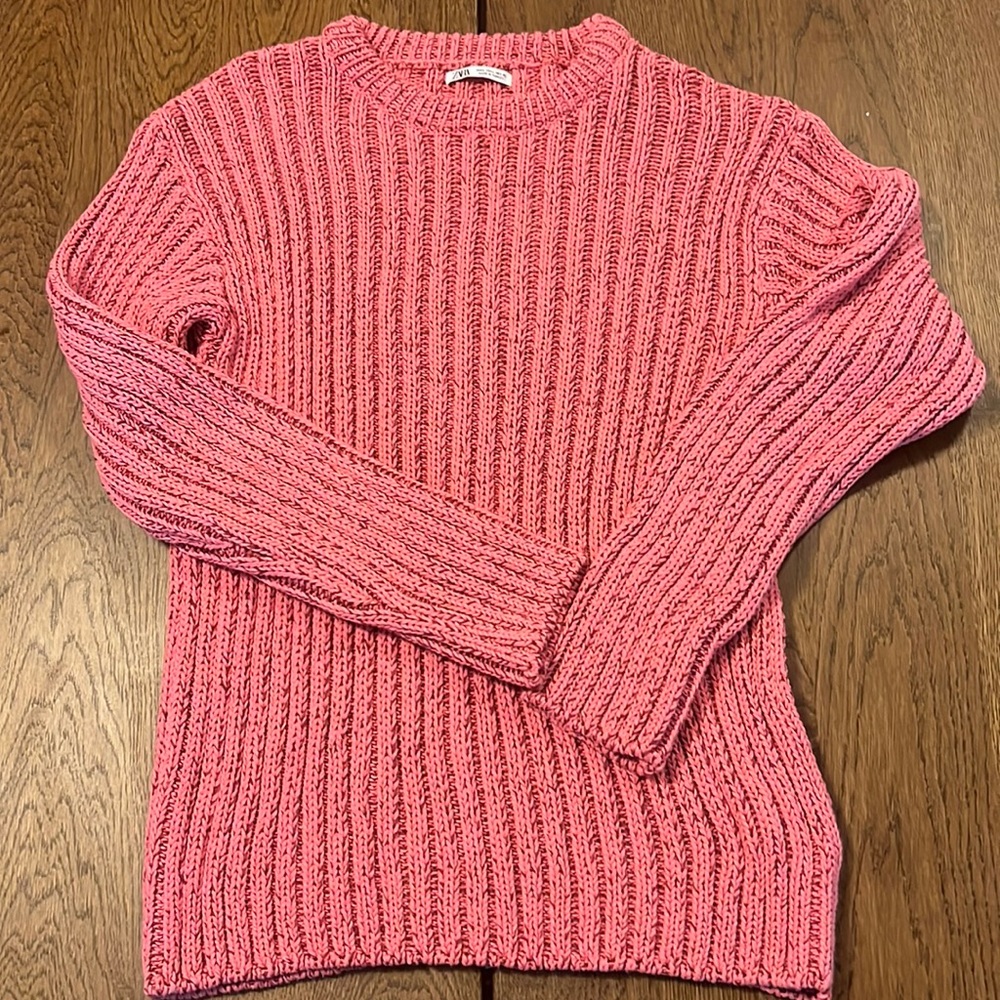Brand new never worn pink men Zara sweater